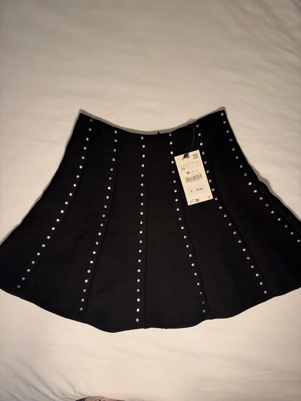 Zara Black Studded Circle Skirt